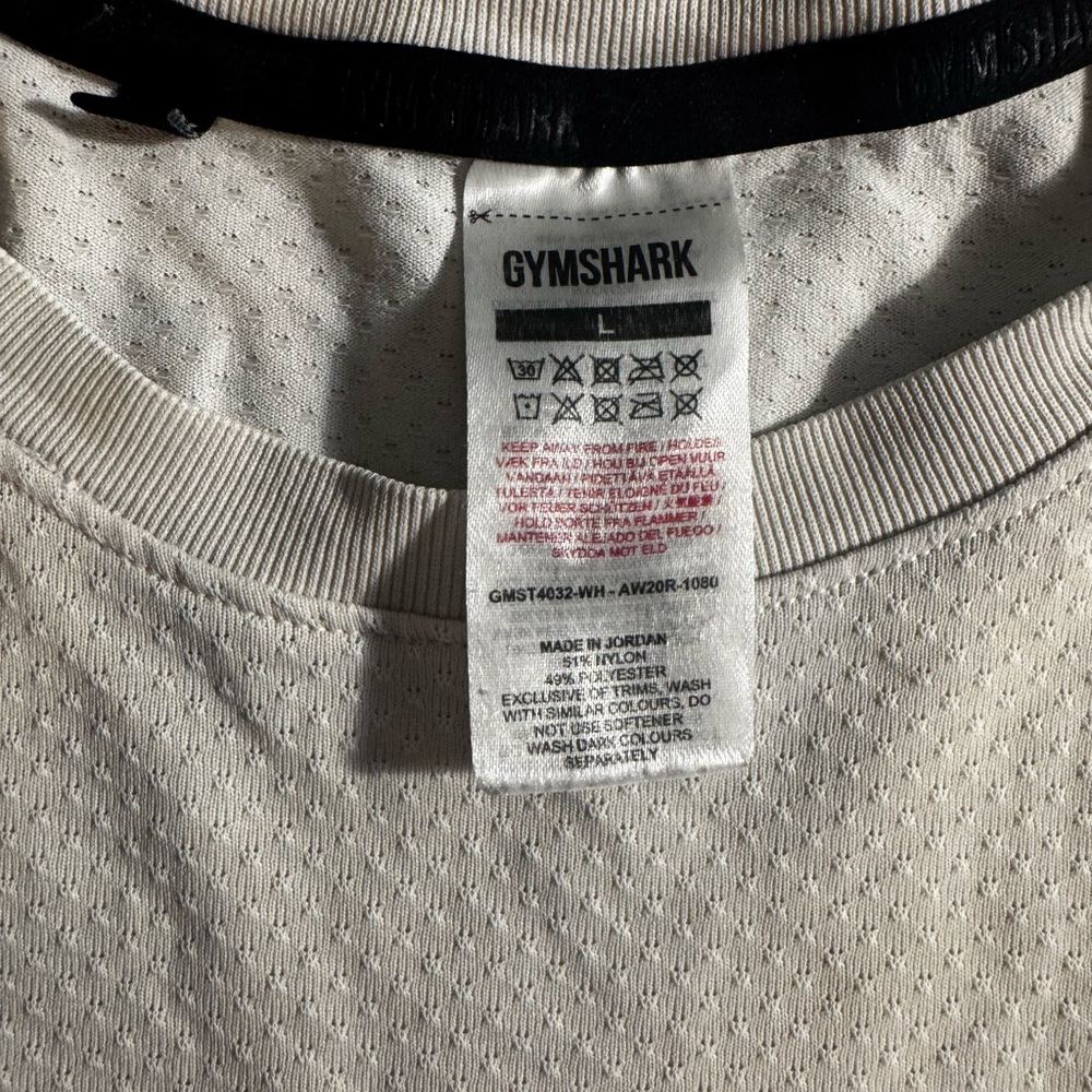 Gymshark White Short Sleeve Performance Crew Shirt - Picture 5 of 7